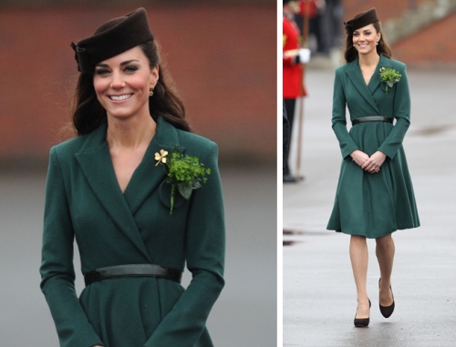 kate-middleton-green-coat-dress-emilia-wickstead-st-patricks-day, Celebrity HD Wallpaper, kate middleton, green coat, fashion online
