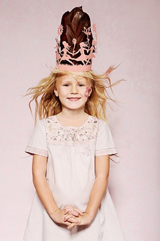 pink paper crown girl blond long hair, hat, female, blonde, paper crown